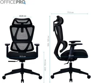 Фото: Крісло OfficePro Anvio OC500B Black № 13 | KTC