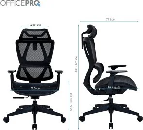 Фото: Крісло OfficePro Anvio OC590B Black № 12 | KTC