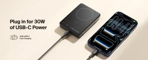 Фото: Батарея універсальна Belkin BoostCharge Slim Magnetic 10000mAh 30W Qi2 15W with Kickstand Black (BPD016HQBK) № 9 | KTC