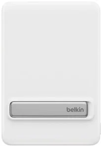 Фото: Батарея універсальна Belkin BoostCharge Slim Magnetic 10000mAh 30W Qi2 15W with Kickstad White (BPD016HQWH) № 3 | KTC