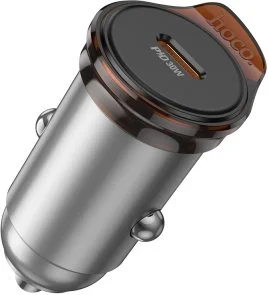 Фото: Автомобільний зарядний пристрій Hoco NZ16 Rigorous PD 30W Metal Gray (6942007644716) № 4 | KTC