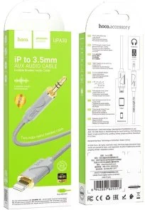 Фото: Перехідник Hoco UPA30 Lightning / Jack 3.5mm 1m Gray (6942007625517) № 3 | KTC