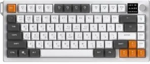 Фото: Клавіатура Ajazz AF82 WL/BT/USB Grey/White/Orange (AF82-GWO) № 2 | KTC