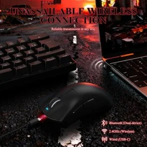Фото: Миша Attack Shark V3 Pro Ultra-Light WL/BT/USB Black (V3PROB_AS) № 6 | KTC
