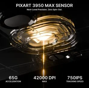Фото: Миша Attack Shark V8 Ultra-Light WL/BT/USB Black (V8B_AS) № 6 | KTC