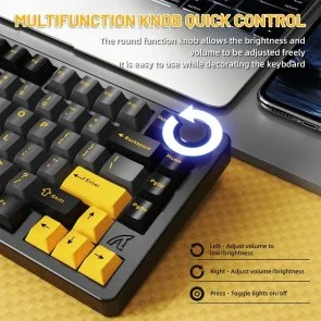 Фото: Клавіатура Attack Shark X86 Matcha Switch ENG/UKR WL/BT/USB Star Black (X86SB_AS) № 6 | KTC