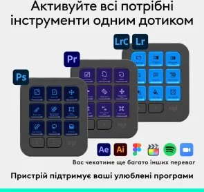 Фото: Клавіатура Logitech MX Creative Console Graphite (920-012931) № 5 | KTC