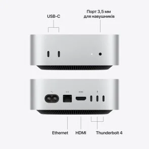 Фото: Персональний комп'ютер Apple Mac mini M6 chip 12GPU (MHQK4) - Apple M6 / 16 ГБ / PCI-E SSD 256 ГБ / Apple / Apple M6 12-core GPU, UMA / 155 Вт № 4 | KTC