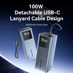 Фото: Батарея універсальна Vention Dash 20000mAh 100W Black (FKCH0) № 6 | KTC