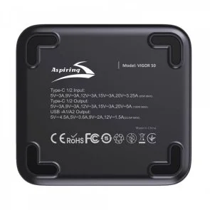 Фото: Батарея універсальна Aspiring Vigor 50 50000mAh 100W Black (VTR-PB-V50) № 4 | KTC
