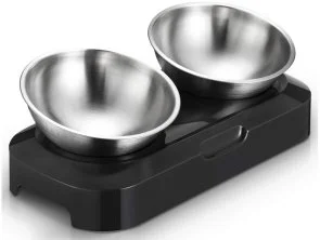 Фото: Годівниця подвійна з металевими мисками Me&Pet NMP27 Grey № 3 | KTC
