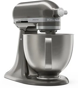 Фото: Планетарний міксер KitchenAid Artisan Plus 4.7L 5KSM50PKVE Medallion Silver (5KSM50PKVEMS) № 4 | KTC