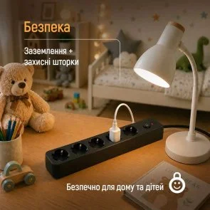 Фото: Мережевий фільтр ColorWay CW-PSEA1653BK 5/3m Black № 10 | KTC