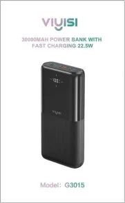 Фото: Батарея універсальна VIYISI G3015 30000mAh 22.5W Black (1186336) № 3 | KTC