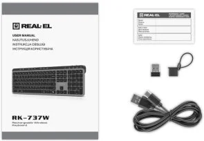 Фото: Клавіатура Real-EL RK-737W Wireless Black/Grey (EL123100060) № 10 | KTC