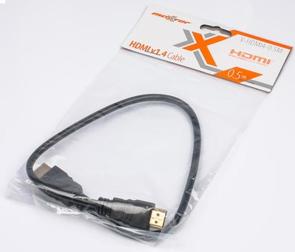 Кабель Maxxter HDMI / HDMI 0.5 м (V-HDMI4-0.5M)