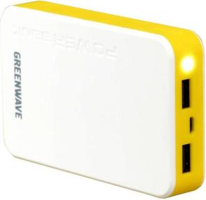 Батарея універсальна GreenWave TD-60 10000 mAh біла/жовта