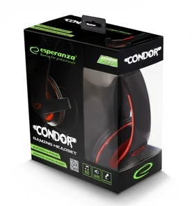 Фото: Гарнітура Esperanza Earphones EGH300R чорна/червона № 3 | KTC