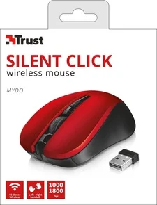 Фото: Миша Trust Mydo Silent Click Wireless Red (21871) № 3 | KTC
