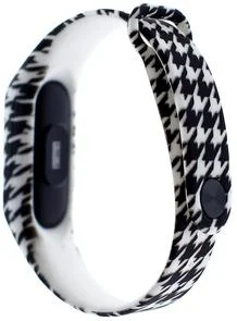 Фото: Ремінець для фітнес браслету Mijobs Xiaomi Mi Band 2 чорний/білий № 3 | KTC