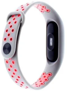 Фото: Ремінець для фітнес браслету Mijobs Xiaomi Mi Band 2 сірий/рожевий № 2 | KTC