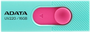  Флешка USB A-Data UV220 16GB AUV220-16G-RGNPK Green/Pink