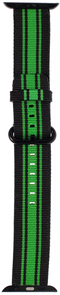 for Apple Watch 42mm - Woven Nylon Black/Green