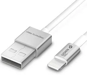 Фото: Кабель WSKEN Charging Data MFI certificate AM / Lightning 1m Silver (Silver AXTM-01) № 3 | KTC