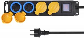 Мережевий фільтр 2E U04ESPM3 3m IP44 Black (2E-U04ESPM3)