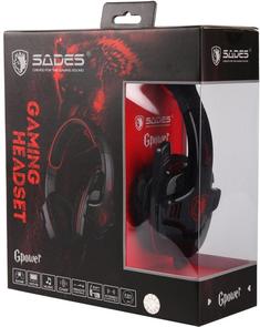 Гарнітура Sades SA-708 GPower Black/Red (SA708 Black/Red)