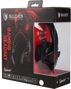 Фото: Гарнітура Sades SA-708 GPower Black/Red (SA708 Black/Red) № 4 | KTC