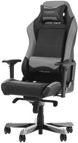 Крісло ігрове DXRacer Iron OH/IS11/NG, PU шкіра, Al основа, Black/Grey