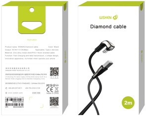 Кабель WSKEN Diamond AM / Lightning 2m Black (WDAC-01 2m Black)