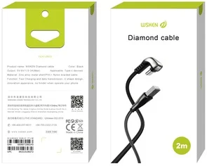 Фото: Кабель WSKEN Diamond AM / Lightning 2m Black (WDAC-01 2m Black) № 7 | KTC