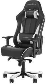 Крісло ігрове DXRacer King OH/KS57/NW, PU шкіра, Al основа, Black/White