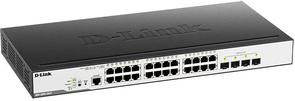 Switch, 28 ports, D-Link DGS-3000-28LP 24xLAN(10/100/1000), 4xSFP, PoE, керований L2