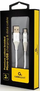 Кабель Cablexpert AM / Micro USB 2m White (CC-USB2B-AMmBM-2M-BW2)