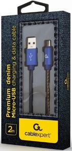 Кабель Cablexpert AM / Micro USB 2m Blue (CC-USB2J-AMmBM-2M-BL)