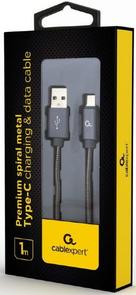 Кабель Cablexpert AM / Type-C 1m Grey (CC-USB2S-AMCM-1M-BG)