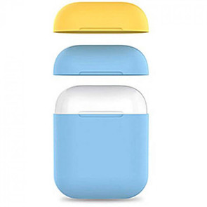 Чохол для AirPods AhaStyle Silicone Case DUO Case for AirPods Blue/Yellow