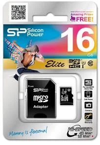 Фото: FLASH пам'ять Silicon Power Elite Micro SDHC 16GB with adapter (SP016GBSTHBU1V10-SP) № 2 | KTC