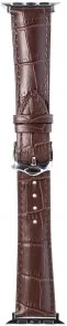 Фото: Ремінець HiC for Apple Watch 45/44/42mm - Crocodail Leather Loop Band Brown № 2 | KTC