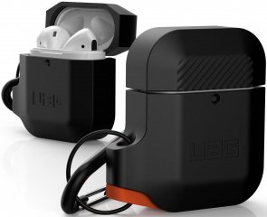 Чохол для Airpods Urban Armor Gear - Silicone Case Black/Orange