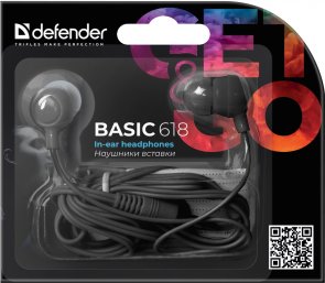 Навушники Defender Basic 618 Black (63618)