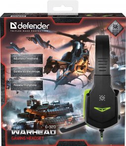 Гарнітура Defender Warhead G-320 Black/Green (64032)