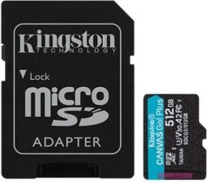 Фото: FLASH пам'ять Kingston Canvas Go Plus Micro SDXC 512GB with adapter (SDCG3/512GB) № 2 | KTC