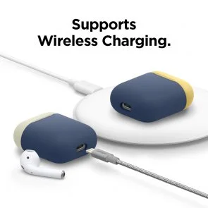 Фото: Чохол Elago for Airpods - Duo Case Jean Indigo/Classic White/Yellow (EAPDO-JIN-CWHYE) № 4 | KTC