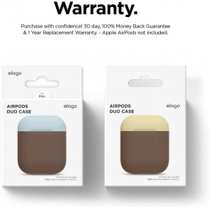 Чохол Elago for Airpods - Duo Case Dark Brown/Pastel Blue/Yellow (EAPDO-DBR-YEPBL)