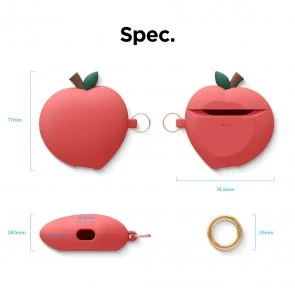 Фото: Чохол Elago for Airpods - Peach Hang Case Red	(EAP-PEACH-RD) № 3 | KTC