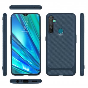 Чохол for Realme 5 Pro - Silicone cover Blue (661889)